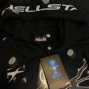 Hellstar Black Graphic Hoodie & Sweat Set